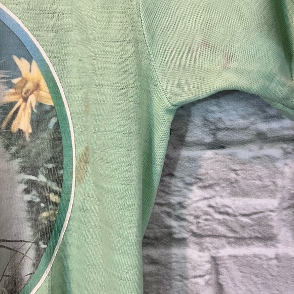 70’s Children’s Large “Peppermint Elfie” White Cat Print Shirt Customized flawed - Picture 5 of 12